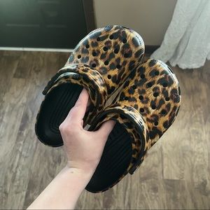 Leopard Print Crocs